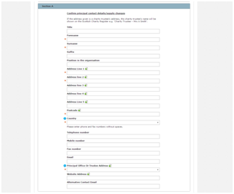 Section A Principal contact