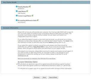 Accounts information